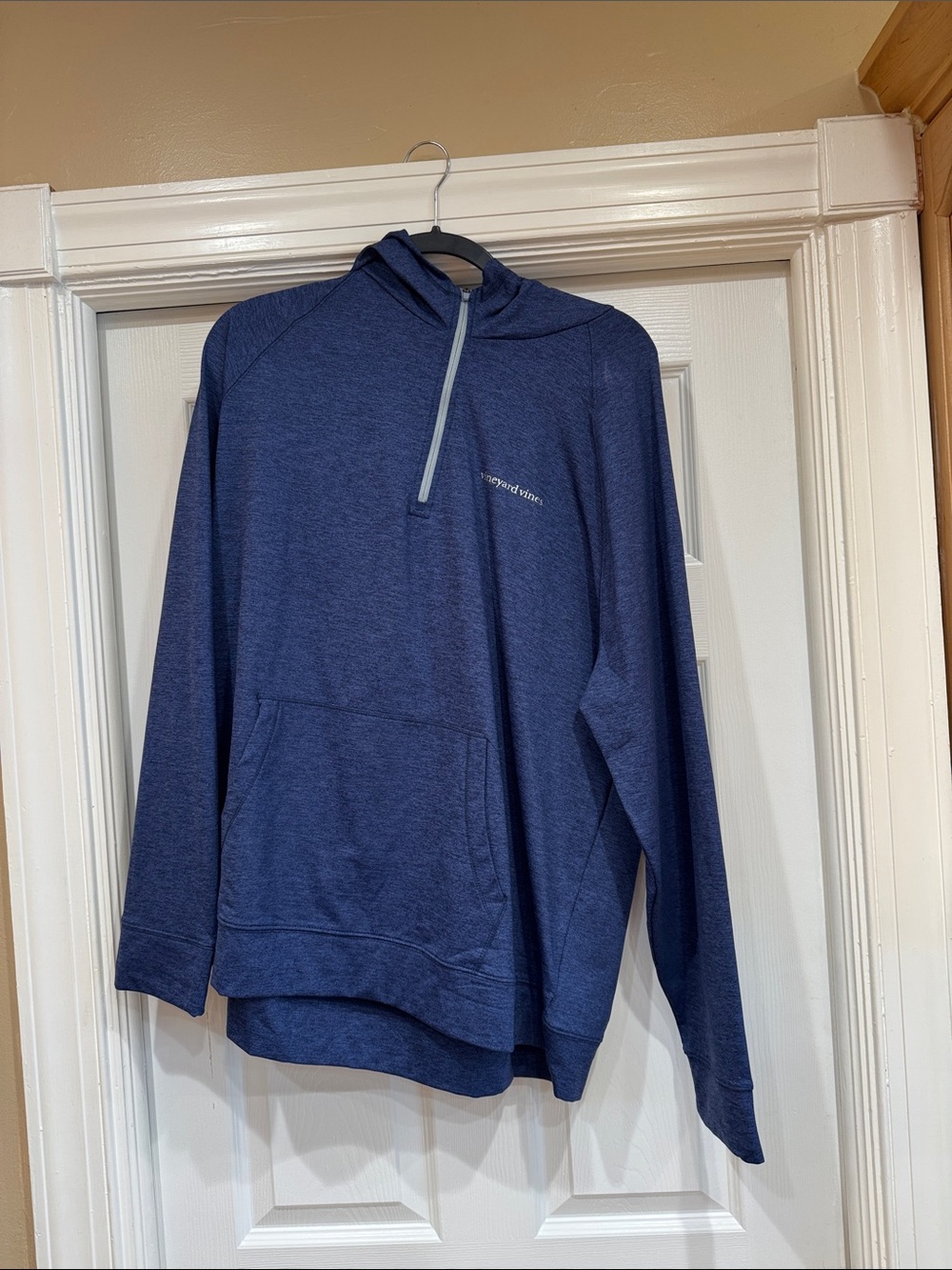Vineyard Vines Heathered Navy Performance Zip Pullover